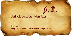 Jakobovits Martin névjegykártya